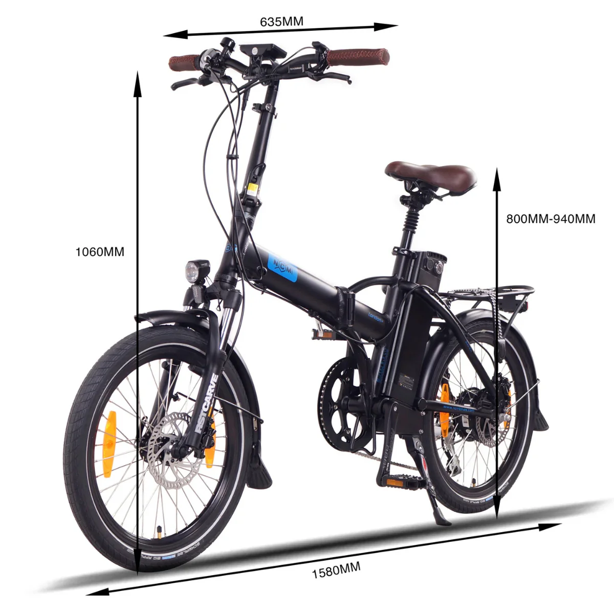 NCM London Plus Folding Electric Bike - Image 3