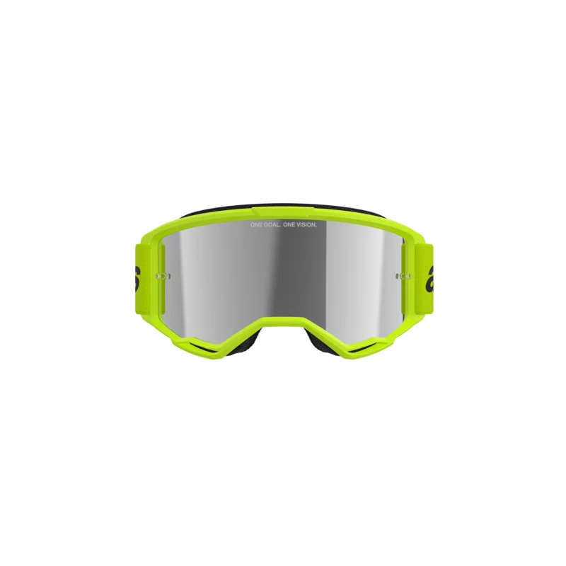 ALIPINESTARS VISION 3 WORDMARK GOGGLE | FLURO YELLOW (5299) | MIRROR SILVER LENS